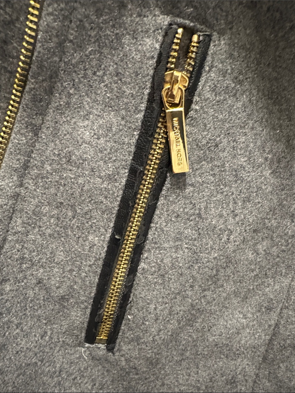 Michael Kors Gray Wool Blend Asymmetrical Zip Coat Sz 4-Thank Yourself in Winter - Picture 14 of 15
